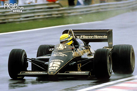 Senna in rainy Estoril